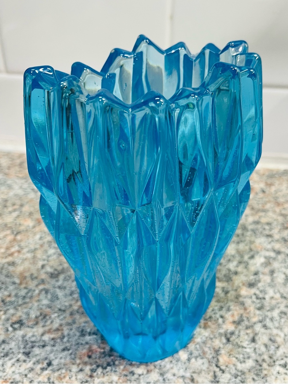 Handmade Epoxy Resin Vase -Unique Textured Geometric Statement Home Decor